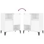 2 plywood white gloss sideboards 60x35x70 cm by vidaXL, Sideboards - Ref: Foro24-3185729, Price: 117,25 €, Discount: %