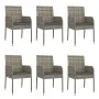 Garden dining set 7 pieces and gray synthetic rattan cushions by vidaXL, Garden sets - Ref: Foro24-3185021, Price: 452,60 €, ...