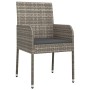 Set comedor jardín 7 pzas y cojines ratán sintético gris de vidaXL, Conjuntos de jardín - Ref: Foro24-3185021, Precio: 467,82...