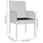 Set comedor jardín 7 pzas y cojines ratán sintético gris de vidaXL, Conjuntos de jardín - Ref: Foro24-3185021, Precio: 467,82...