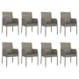 Garden dining set 9 pieces and gray synthetic rattan cushions by vidaXL, Garden sets - Ref: Foro24-3185022, Price: 599,93 €, ...