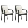 Set comedor de jardín 3 pzas con cojines ratán sintético negro de vidaXL, Conjuntos de jardín - Ref: Foro24-3157951, Precio: ...