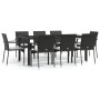9-piece garden dining set and black synthetic rattan cushions by vidaXL, Garden sets - Ref: Foro24-3184980, Price: 627,74 €, ...