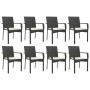 9-piece garden dining set and black synthetic rattan cushions by vidaXL, Garden sets - Ref: Foro24-3184980, Price: 627,74 €, ...