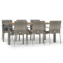 Garden dining set 7 pieces and gray synthetic rattan cushions by vidaXL, Garden sets - Ref: Foro24-3184973, Price: 525,79 €, ...