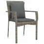 Set comedor jardín 7 pzas y cojines ratán sintético gris de vidaXL, Conjuntos de jardín - Ref: Foro24-3184973, Precio: 552,30...
