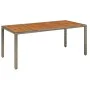 Set comedor jardín 7 pzas y cojines ratán sintético gris de vidaXL, Conjuntos de jardín - Ref: Foro24-3184973, Precio: 552,30...