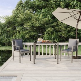 3-piece garden dining set with gray synthetic rattan cushions by vidaXL, Garden sets - Ref: Foro24-3157957, Price: 201,72 €, ...