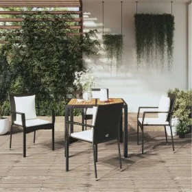 5-piece garden furniture set with black synthetic rattan cushions by vidaXL, Garden sets - Ref: Foro24-3157964, Price: 444,75...