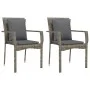 3-piece garden dining set with gray synthetic rattan cushions by vidaXL, Garden sets - Ref: Foro24-3157957, Price: 198,40 €, ...