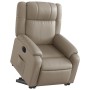 Sillón elevable eléctrico cuero artificial capuchino
