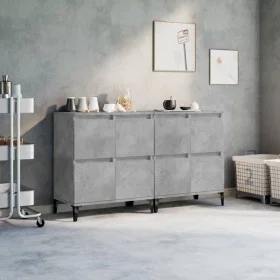 Sideboards 2 pcs concrete gray plywood 60x35x70 cm by vidaXL, Sideboards - Ref: Foro24-3185763, Price: 135,18 €, Discount: %