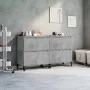 Sideboards 2 pcs concrete gray plywood 60x35x70 cm by vidaXL, Sideboards - Ref: Foro24-3185763, Price: 135,18 €, Discount: %