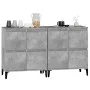 Sideboards 2 pcs concrete gray plywood 60x35x70 cm by vidaXL, Sideboards - Ref: Foro24-3185763, Price: 135,18 €, Discount: %