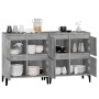 Aparadores 2 uds madera contrachapada gris hormigón 60x35x70 cm de vidaXL, Aparadores - Ref: Foro24-3185763, Precio: 137,11 €...