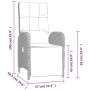 Garden dining set 7 pieces and gray synthetic rattan cushions by vidaXL, Garden sets - Ref: Foro24-3185033, Price: 952,73 €, ...
