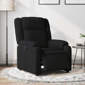 Sillón reclinable eléctrico de tela negro Sillón reclinable eléctrico de tela negro