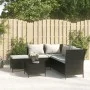Garden set with 4-piece black synthetic rattan cushions by vidaXL, Garden sets - Ref: Foro24-319690, Price: 337,29 €, Discoun...