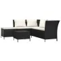 Garden set with 4-piece black synthetic rattan cushions by vidaXL, Garden sets - Ref: Foro24-319690, Price: 337,29 €, Discoun...