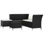 Garden set with 4-piece black synthetic rattan cushions by vidaXL, Garden sets - Ref: Foro24-319690, Price: 337,29 €, Discoun...