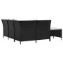 Garden set with 4-piece black synthetic rattan cushions by vidaXL, Garden sets - Ref: Foro24-319690, Price: 337,29 €, Discoun...