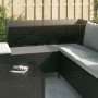 Garden set with 4-piece black synthetic rattan cushions by vidaXL, Garden sets - Ref: Foro24-319690, Price: 325,94 €, Discoun...