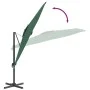 Cantilever umbrella with green LED 400x300 cm by vidaXL, Umbrellas - Ref: Foro24-319928, Price: 226,51 €, Discount: %