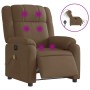 Sillón reclinable de masaje eléctrico tela marrón