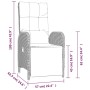 5-piece garden dining set with gray synthetic rattan cushions by vidaXL, Garden sets - Ref: Foro24-3185031, Price: 624,74 €, ...