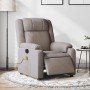 Sillón reclinable de masaje eléctrico tela gris taupe en Sillones | Comprar online en Foro24