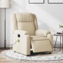 Sillón reclinable de masaje eléctrico tela color crema