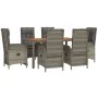 Garden dining set 7 pieces and gray synthetic rattan cushions by vidaXL, Garden sets - Ref: Foro24-3185051, Price: 1,00 €, Di...