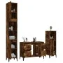 3-teiliges Badezimmermöbel-Set aus geräuchertem Eichensperrholz von vidaXL, Badezimmermöbel - Ref: Foro24-3185610, Preis: 205...