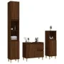 Set de muebles de baño 3 pzas madera contrachapada roble marrón de vidaXL, Muebles de baño - Ref: Foro24-3185542, Precio: 204...
