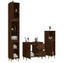Set de muebles de baño 3 pzas madera contrachapada roble marrón de vidaXL, Muebles de baño - Ref: Foro24-3185542, Precio: 204...