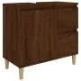 Set de muebles de baño 3 pzas madera contrachapada roble marrón de vidaXL, Muebles de baño - Ref: Foro24-3185542, Precio: 204...