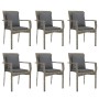Garden dining set 7 pieces and gray synthetic rattan cushions by vidaXL, Garden sets - Ref: Foro24-3184972, Price: 506,81 €, ...