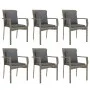 Garden dining set 7 pieces and gray synthetic rattan cushions by vidaXL, Garden sets - Ref: Foro24-3184972, Price: 509,88 €, ...