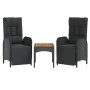 4-piece garden dining set with black synthetic rattan cushions by vidaXL, Garden sets - Ref: Foro24-3185086, Price: 414,33 €,...