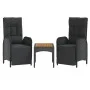 4-piece garden dining set with black synthetic rattan cushions by vidaXL, Garden sets - Ref: Foro24-3185086, Price: 431,04 €,...