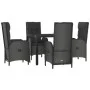 5-piece garden furniture set with black synthetic rattan cushions by vidaXL, Garden sets - Ref: Foro24-3185065, Price: 652,86...