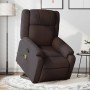 Silla de masaje reclinable de pie de tela marrón oscuro en Sillones | Comprar online en Foro24