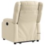 Silla de masaje reclinable de pie de tela color crema