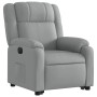 Sillón eléctrico reclinable elevable de tela gris claro