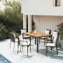 5-teiliges Gartenmöbel-Set mit schwarzen synthetischen Rattankissen von vidaXL, Gartensets - Ref: Foro24-3157965, Preis: 420,...