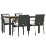 5-teiliges Gartenmöbel-Set mit schwarzen synthetischen Rattankissen von vidaXL, Gartensets - Ref: Foro24-3157965, Preis: 479,...
