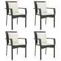 Set de muebles jardín 5 pzas con cojines ratán sintético negro de vidaXL, Conjuntos de jardín - Ref: Foro24-3157965, Precio: ...