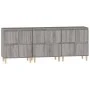 Aparadores 3 uds madera contrachapada gris Sonoma 60x35x70 cm de vidaXL, Aparadores - Ref: Foro24-3185773, Precio: 174,45 €, ...