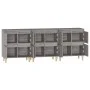 Sideboards 3 Stück Sonoma graues Sperrholz 60x35x70 cm von vidaXL, Sideboards - Ref: Foro24-3185773, Preis: 174,45 €, Rabatt: %