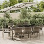 9-teiliges Garten-Esszimmerset und Kissen synthetisches Rattangrau von vidaXL, Gartensets - Ref: Foro24-3184986, Preis: 643,2...